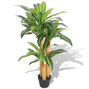 vidaXL Tekokasvi ruukulla traakkipuu 100 cm vihre&auml;