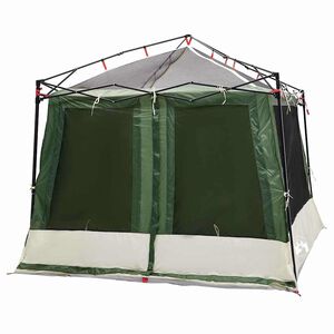 vidaXL Sis&auml;teltta 6 hengelle Vihre&auml; taffeta