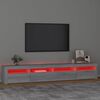 vidaXL TV-taso LED-valoilla harmaa Sonoma 240x35x40 cm