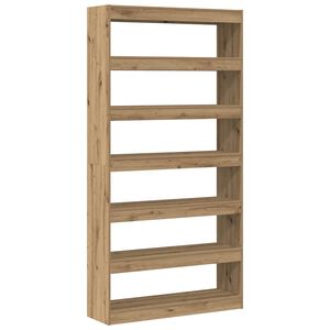 vidaXL Kirjahylly 6 tasoa 100 x 30 x 198 cm Tekninen puu Artisan Tammi