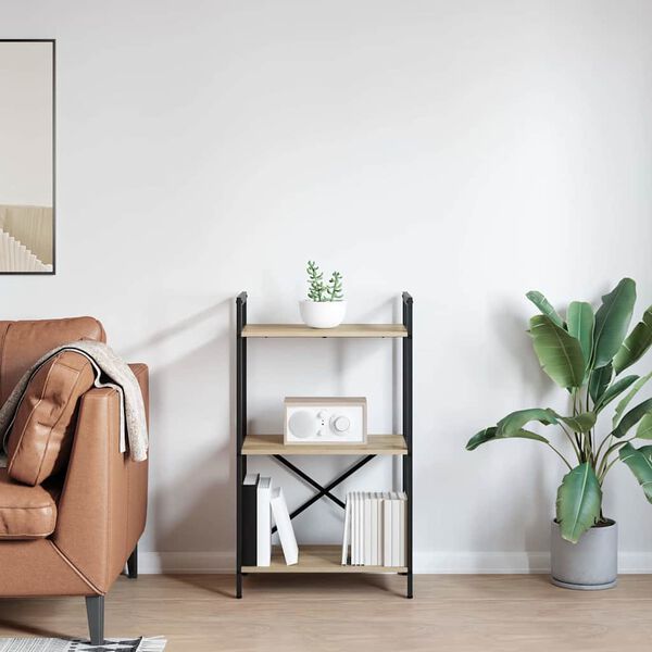 vidaXL Kirjahylly Sonoman tammi 56 x 34 x 96 cm Tekninen puu