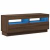 vidaXL TV-taso LED-valoilla ruskea tammi 100x35x40 cm