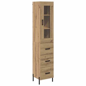 vidaXL Korkea kaappi Artisan tammi 34,5 x 34 x 180 cm Tekninen puu