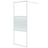 vidaXL Walk-in suihkusein&auml;ke valkoinen 80x195 cm kirkas ESG-lasi