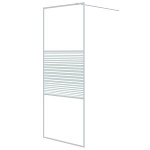 vidaXL Walk-in suihkusein&auml;ke valkoinen 80x195 cm kirkas ESG-lasi
