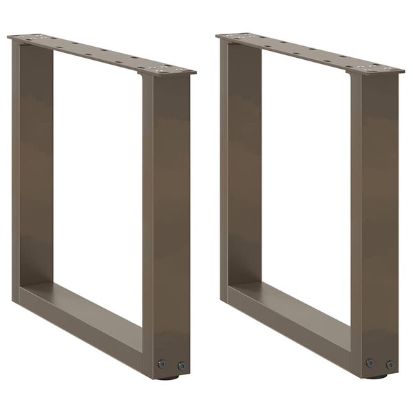 vidaXL Sohvap&ouml;yd&auml;n jalat U-muotoiset 2 kpl Luonnonv&auml;rinen ter&auml;s 50x(42-43) cm Ter&auml;s