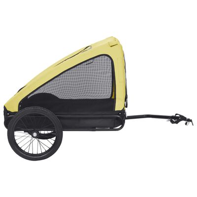 vidaXL Lemmikinkuljetuskärry polkupyörään keltainen ja musta