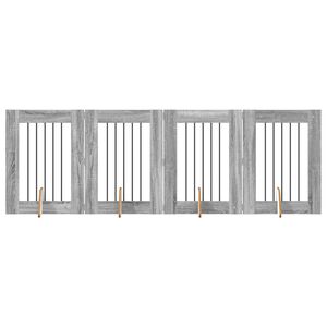 vidaXL Koiraportti jaloilla 4 pcs Harmaa sonoma 60 x 80 cm