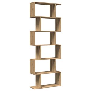 vidaXL Huoneenjakaja 6 tasoa artesaani tammi 70x24x193 cm tekninen puu