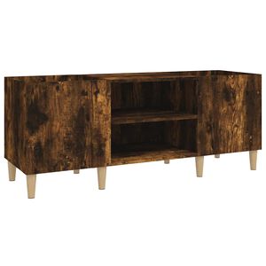 vidaXL LP-levyjen s&auml;ilytyskaappi savutammi 121x38x48 cm tekninen puu
