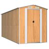 vidaXL Puutarhavaja vaaleanruskea 192x440x223 cm galvanoitu ter&auml;s