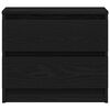 vidaXL Y&ouml;p&ouml;yt&auml;kaappi 2 pcs Musta tammi. 50 x 40 x 43,5 cm Tekninen puu