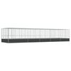 vidaXL Aviaario jatkeella hopea 1139x307x212 cm ter&auml;s