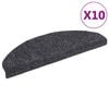 vidaXL Porrasmatot itseliimautuvat 10 kpl 65x21x4 cm tummanharmaa puolipy&ouml;re&auml; suuri