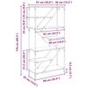 vidaXL Kirjahylly Vanha Puu 91 x 36 x 176 cm Tekninen puu