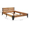 vidaXL Sängynrunko akaasiapuu harjatulla viimeistelyllä 120x200 cm