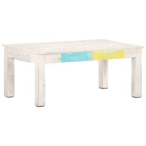 vidaXL Sohvap&ouml;yt&auml; valkoinen 110x60x45 cm t&auml;ysi mangopuu