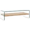 vidaXL Sohvap&ouml;yt&auml; kirkas 98x45x31 cm karkaistu lasi