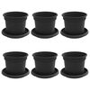 vidaXL Kasviruukut 6 pcs Musta &Oslash; 12,5 x 10 cm Muovi