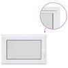 vidaXL Kellari-ikkuna RISOR 95 x 50 cm PVC ja kirkas tavallinen lasi