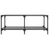 vidaXL Sohvap&ouml;yt&auml; musta lasinen p&ouml;yt&auml;levy 98,5x50x40 cm ter&auml;s