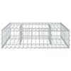 vidaXL Gabion Kohotettu Peti Hopea 80 x 80 x 12 cm Galvanoitu ter&auml;s