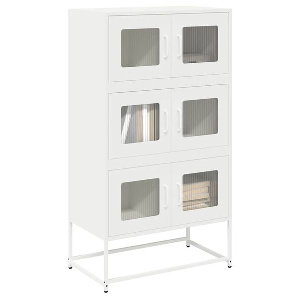 vidaXL Highboard Valkoinen 68x39x123 cm Teräs