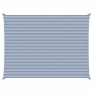 vidaXL Aurinkosuojapurje Sininen ja valkoinen 8 x 6 m