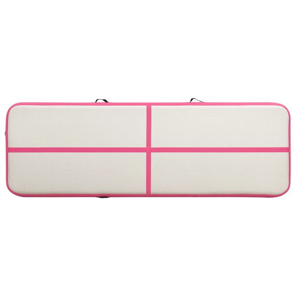 vidaXL T&auml;ytett&auml;v&auml; voimistelumatto pumpulla 500x100x20 cm PVC pinkki