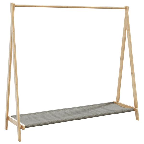 vidaXL Vaateteline hyllyill&auml; 106x34x102 cm bambu