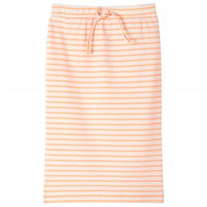 Lasten raidallinen suora hame kirkkaan oranssi 92