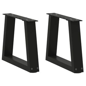 vidaXL Sohvap&ouml;yd&auml;n jalat V-muotoiset 2 kpl musta 30x(30-31,3) cm ter&auml;s