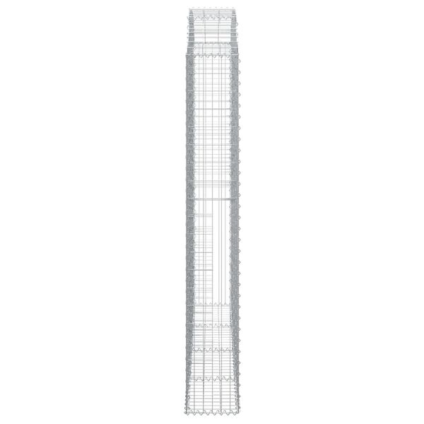 vidaXL Kaareva kivikori 200x30x200/220 cm galvanoitu rauta