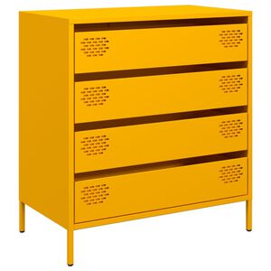 vidaXL Senkki Sinapinkeltainen 68x39x73,5 cm Kylm&auml;valssattu ter&auml;s
