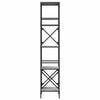 vidaXL Kirjahylly 5 kerrosta harmaa Sonoma 59x35x171 cm tekninen puu