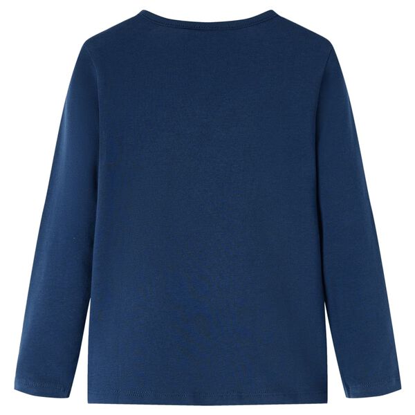 Lasten pitk&auml;hihainen T-paita laivastonsininen 104