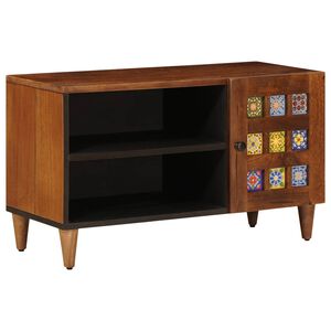vidaXL TV-kaappi ovella p&auml;hkin&auml;puu 80 x 33 x 46 cm Kiinte&auml; mango puu