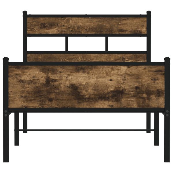 vidaXL S&auml;ngynrunko ilman patjaa savutammi 80x200 cm tekninen puu