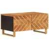 vidaXL Sohvap&ouml;yt&auml; ruskea ja musta 80x50x40 cm t&auml;ysi mangopuu