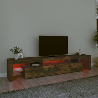 vidaXL TV-taso LED-valoilla savutammi 215x36,5x40 cm