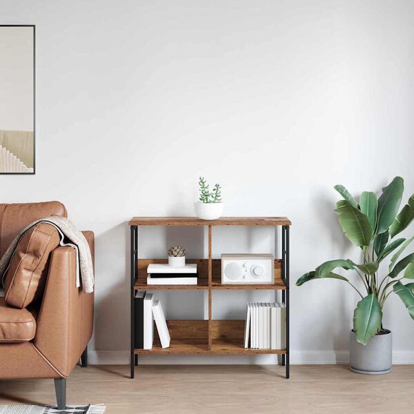 vidaXL Kirjahylly Vanha Puu 82 x 32 x 79 cm Tekninen puu