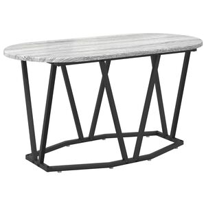 vidaXL Sohvap&ouml;yt&auml; Harmaa 80 x 40 x 40.5 cm Merkitylt&auml;&auml;n puu ja metalli