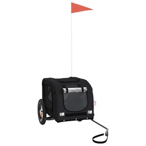 vidaXL Lemmikinkuljetusk&auml;rry polkupy&ouml;r&auml;&auml;n musta kangas ja rauta