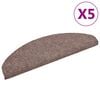 vidaXL Porrasmatot itseliimautuvat 5 kpl 65x21x4 cm vaaleanruskeat puolipy&ouml;re&auml;t suuret
