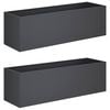 vidaXL Puutarha ruukku 2 kpl Antrasiitti 80 x 30 x 30 cm