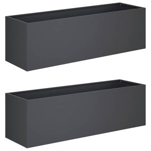 vidaXL Puutarha ruukku 2 kpl Antrasiitti 80 x 30 x 30 cm
