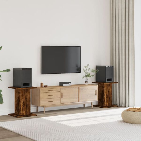 vidaXL Kaiutintelineet 2 kpl savutammi 30x30x60 cm tekninen puu