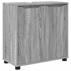 vidaXL Kylpyhuoneen pesuallaskaappi Harmaa Sonoma 60 x 30 x 60 cm