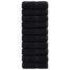 vidaXL Vieraiden pyyhe SOLUND 50 kpl Musta 30 x 30 cm 550 gsm