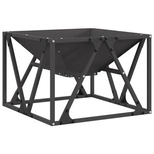 vidaXL Tulilautanen Musta 50 x 50 x 35 cm Kulunut Ter&auml;s